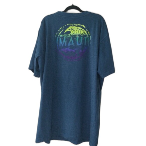 Maui T-Shirt Men’s Size 2XT Color Blue Graphic Tee - Picture 2 of 10